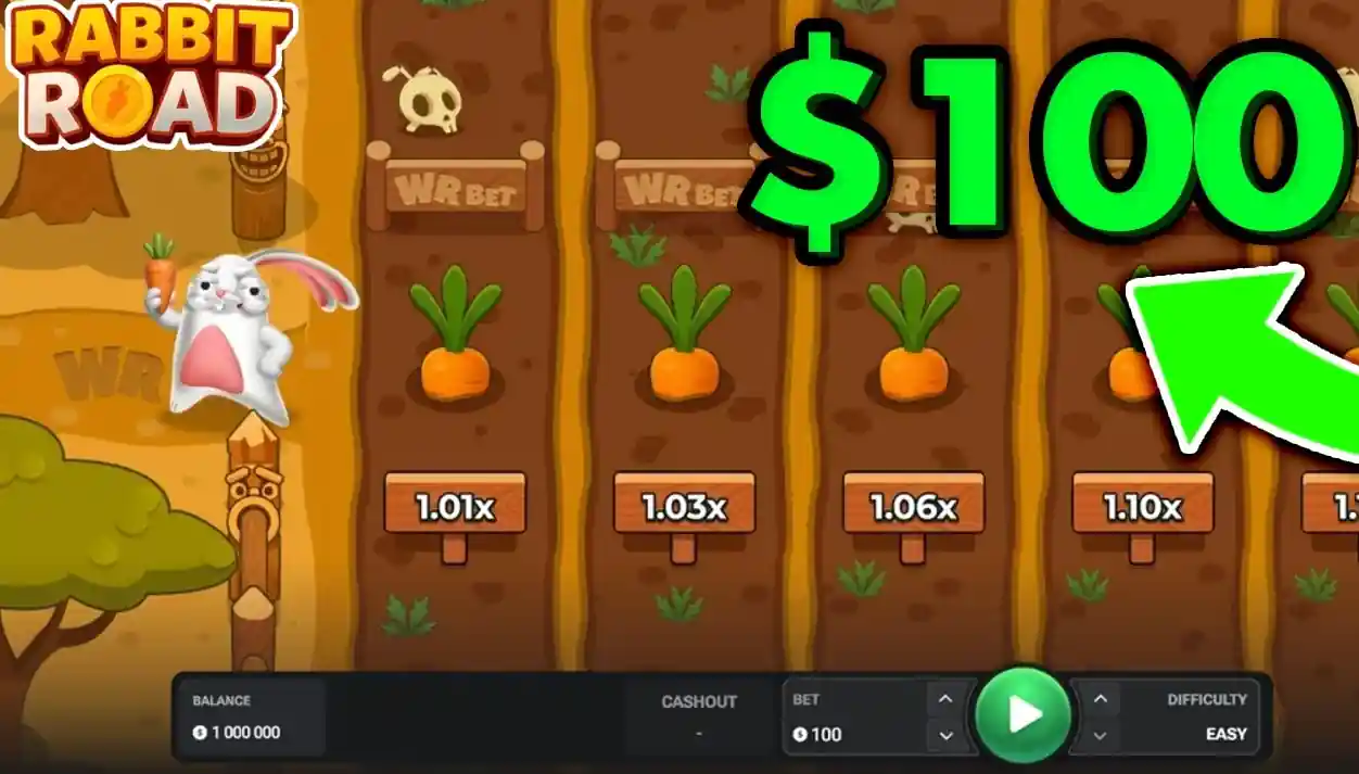 Rabbit Road Casino Game Interface